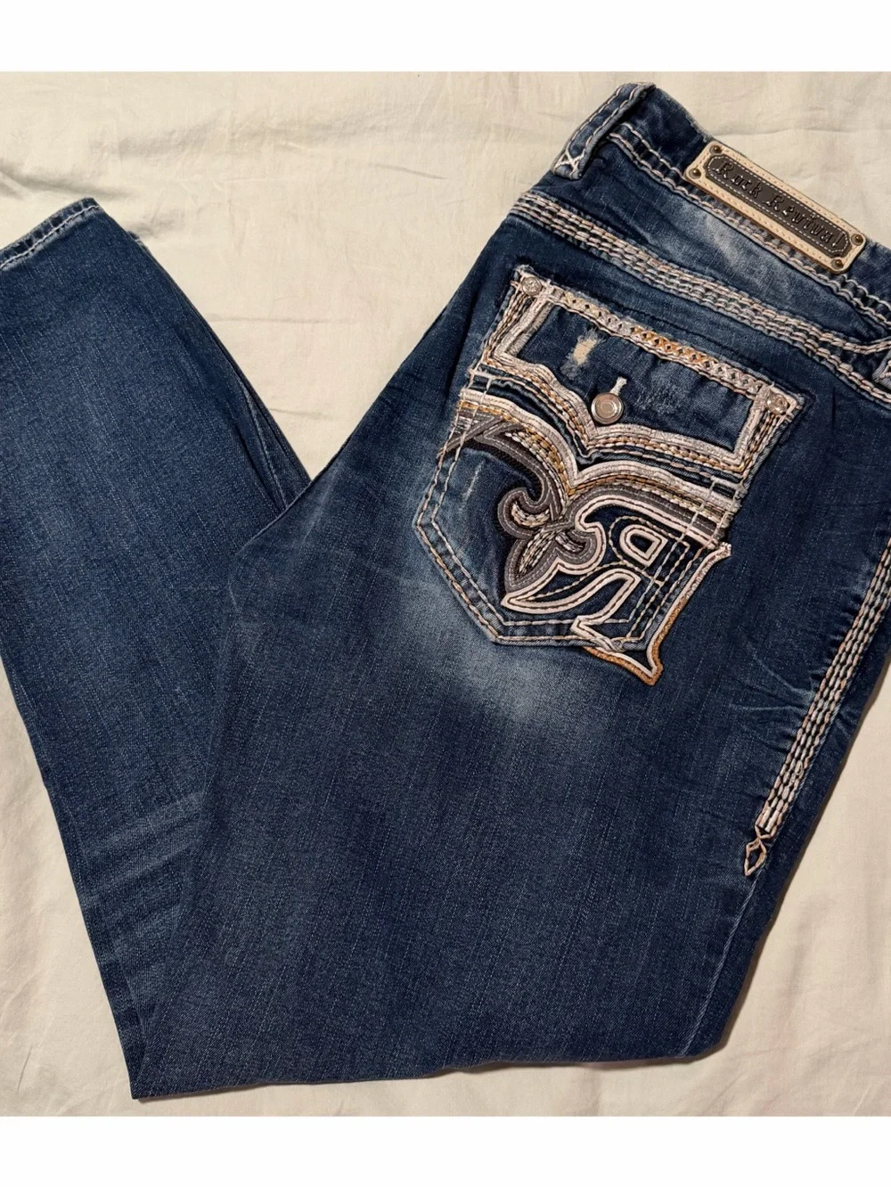 Rock Revival Purple Easy Ankle Skinny Stretch Jean EUC SZ 36 - Picture 7 of 15